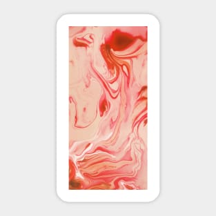 Red Rose Gold Marble Pattern Sticker